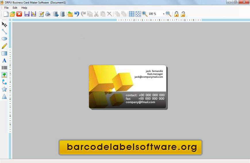 Screenshot of Business Card Software