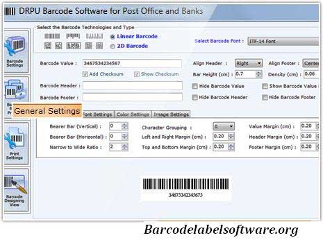 Bank Barcode Software screenshot