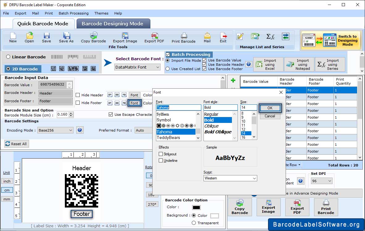 Barcode Label Creator Software – Corporate