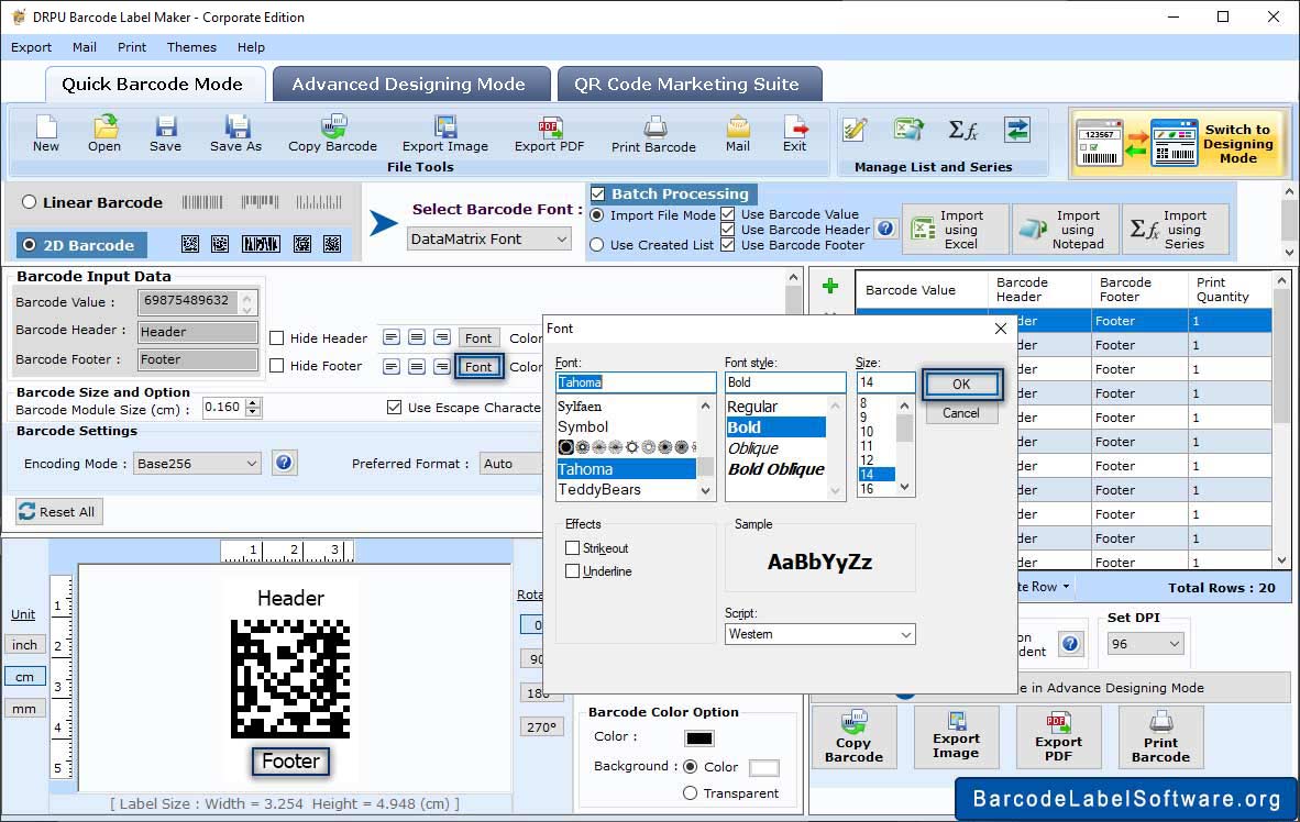 Barcode Label Creator Software – Corporate