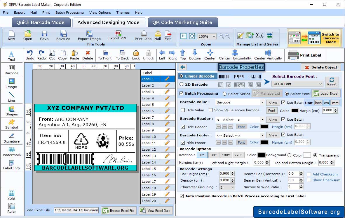 Barcode Properties