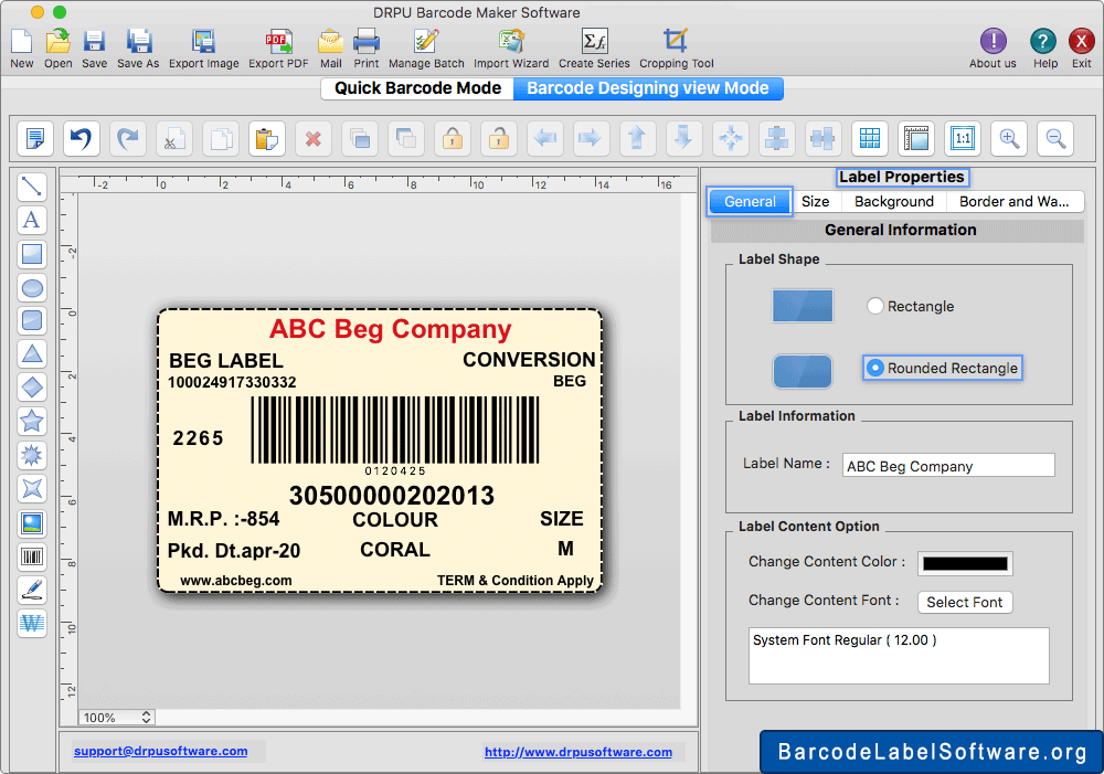 Label Properties