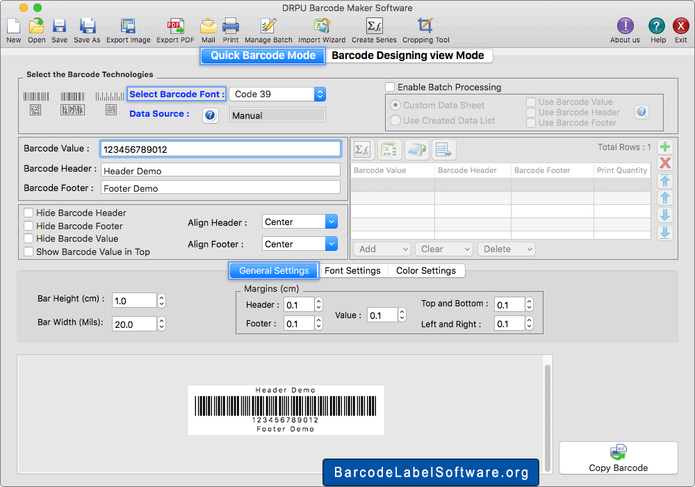 Select Barcode Font