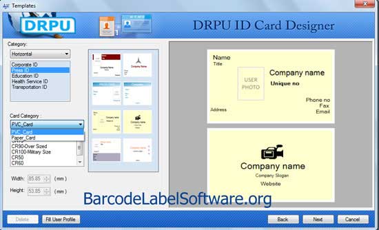 Card Design Software screenshot