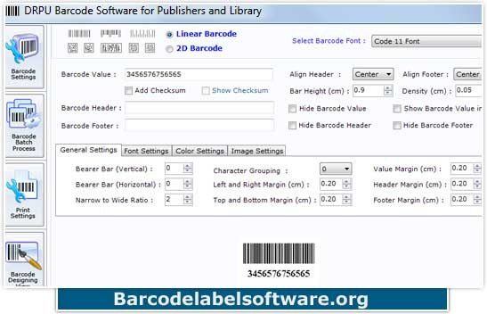 Library Barcode Label screenshot